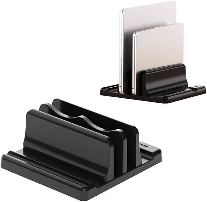 Universal Laptop Stand Vertical Adjustable Holder for PC Computer Tablet Black - Image 4